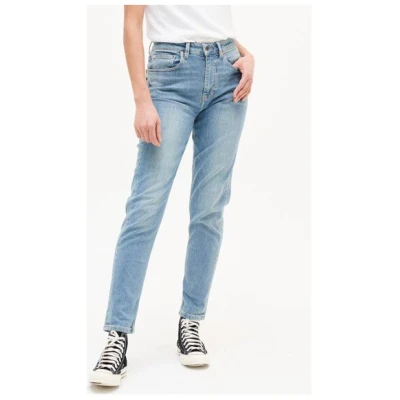 Kuyichi Jeans Loose Tapered Fit mit hohem Bund und schmalzulaufendem Bein - Nora