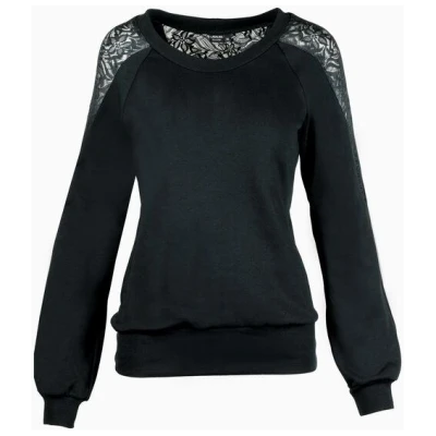LASALINA Elegantes warmes Sweatshirt mit Spitze