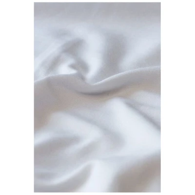 Lesen - Design-Bettwäsche Spannbettlaken aus Bio-Baumwolle für Doppelbett - Farbe Weiss