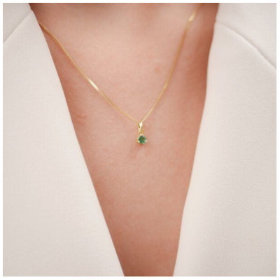 MUNICH JEWELS Kette Geburtsstein Mai Smaragd