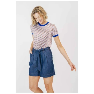 Mademoiselle YéYé Jeans Short mit weitem Bein aus Bio-Baumwolle