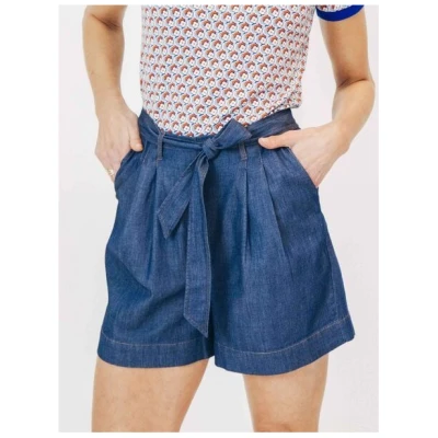 Mademoiselle YéYé Jeans Short mit weitem Bein aus Bio-Baumwolle