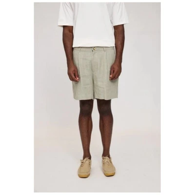 Mazine Leinen Shorts Bermuda Shorts Bundfalte mintgrün