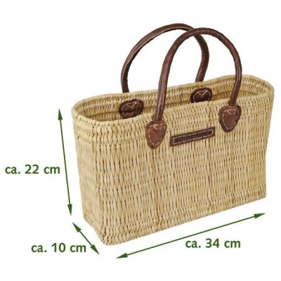 NATUREHOME Korbtasche Marktkorb Strandtasche mit 2 Henkeln