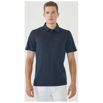 ORGANICATION Poloshirt aus Bio-Baumwolle mit Punktmuster