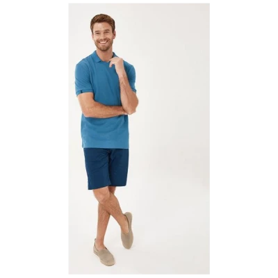 ORGANICATION Poloshirt aus Bio-Baumwolle mit V-Ausschnitt