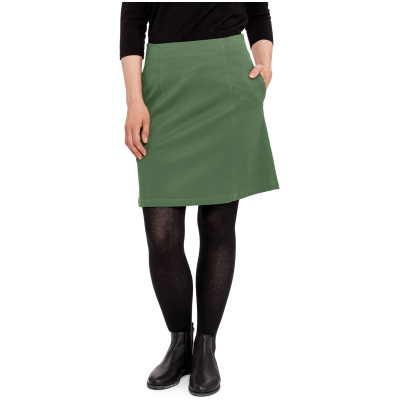 Rock aus reinem Bio-Baumwoll-Gabardine, lorbeer 40