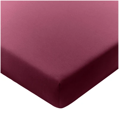 Satin-Spannbetttuch aus reiner Bio-Baumwolle, rubin 100 x 200 cm