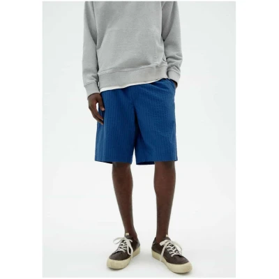 Shorts Gasper Seersucker Blau