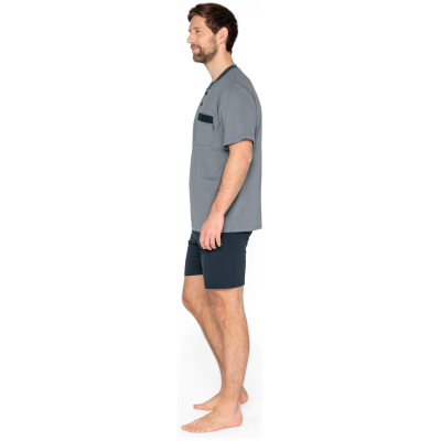 Shorty Pyjama aus reiner Bio-Baumwolle, graphit XXL