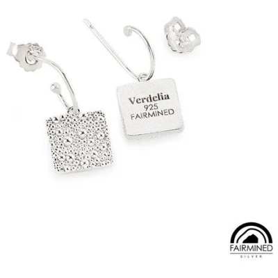 Verdelia Silber Creolen Ohrringe mit Anhängern - Fairmined Schmuck