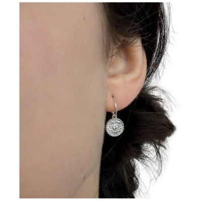 Verdelia Silber Creolen Ohrringe mit fairen Saphiren - Fairmined Schmuck