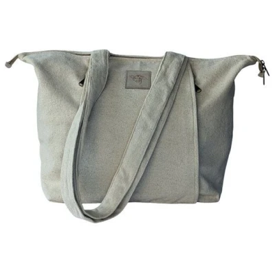 Wooliie Handgefertigte Reisetasche aus Bio-Baumwoll-Canvas - naturbelassen