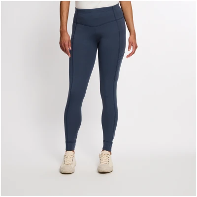 Yoga-Leggings mit Ziernähten aus Bio-Baumwolle, nachtblau 36