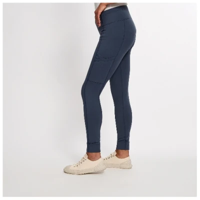 Yoga-Leggings mit Ziernähten aus Bio-Baumwolle, nachtblau 36