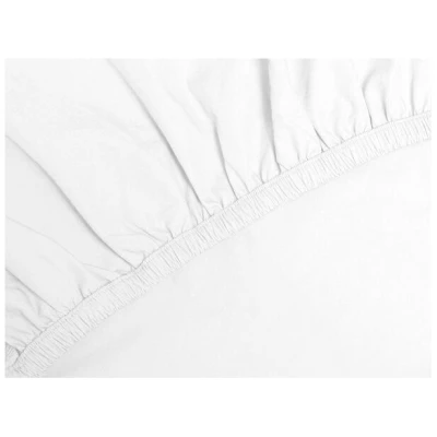 Yumeko Spannbettlaken für Topper Perkal-Baumwolle Pure White