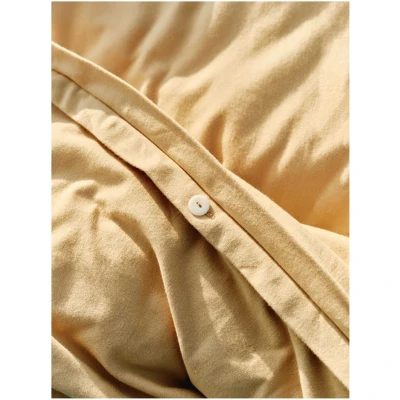 erlich textil Cotton Select Kopfkissenbezug für Unisex aus Baumwolle (kbA) in honig