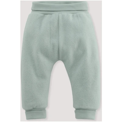 hessnatur Baby Softfleece Hose aus Bio-Baumwolle - grün - Größe 74/80
