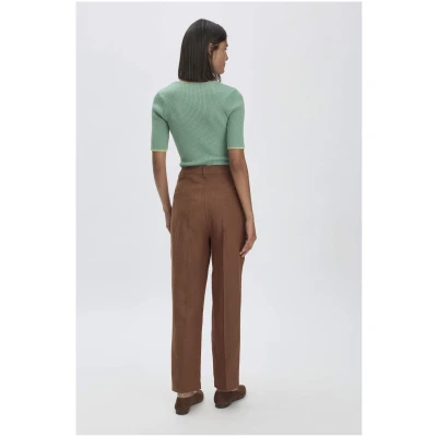 hessnatur Damen Hose Straight Leg Relaxed aus Leinen - braun - Größe 34
