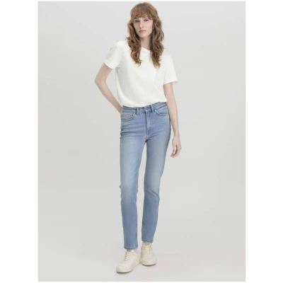 hessnatur Damen Jeans LINN High Rise Slim aus Bio-Denim - blau - Größe 26/30