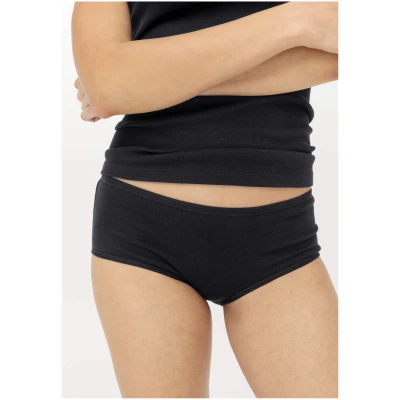 hessnatur Damen Panty Regular Cut im 2er-Pack PURE COTTON aus Bio-Baumwolle - schwarz - Größe 36