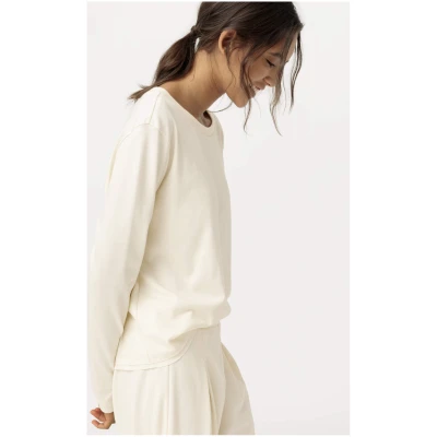 hessnatur Damen Pyjama PURE COTTON aus Bio-Baumwolle - natur - Größe 36