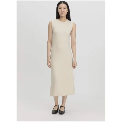 hessnatur Damen Strickkleid Regular aus Bio-Baumwolle und Bio-Merinowolle - natur - Größe L