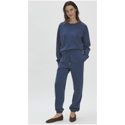 hessnatur Damen Sweathose Relaxed aus Bio-Baumwolle - blau - Größe 36
