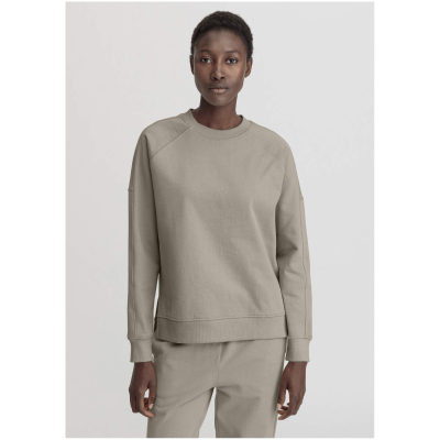 hessnatur Damen Sweatshirt Oversize aus Bio-Baumwolle - beige - Größe S