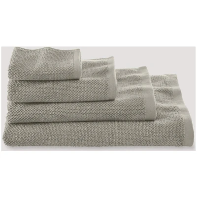 hessnatur Frottier-Handtuch mit Struktur aus Bio-Baumwolle - beige - Größe 100x180 cm
