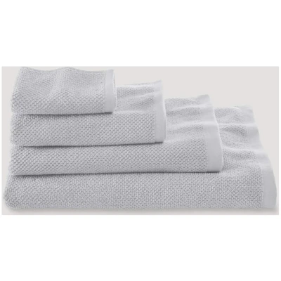 hessnatur Frottier-Handtuch mit Struktur aus Bio-Baumwolle - grau - Größe 100x180 cm
