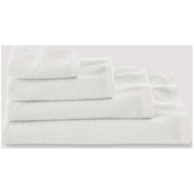hessnatur Frottier-Handtuch mit Struktur aus Bio-Baumwolle - weiß - Größe 100x180 cm