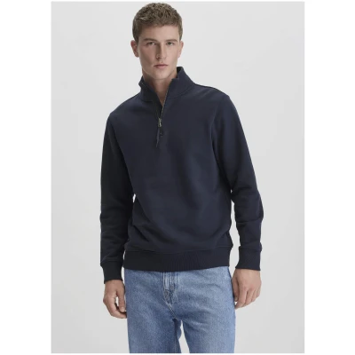 hessnatur Herren Troyer Regular aus Bio-Baumwolle - blau - Größe 48