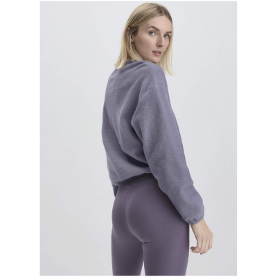 hessnatur Loungewear Fleece Sweatshirt Relaxed ACTIVE LIGHT aus Bio-Baumwolle - lila - Größe M