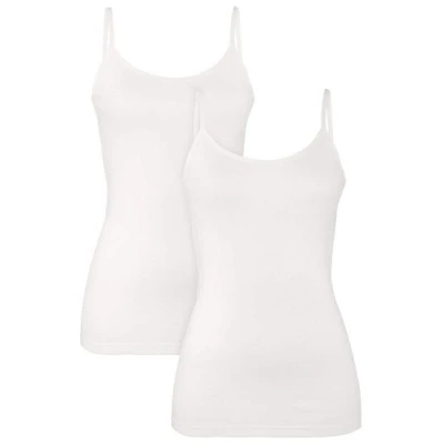 hessnatur Spaghetti Top Fitted 2er-Set PURE NATURE aus reiner Bio-Baumwolle