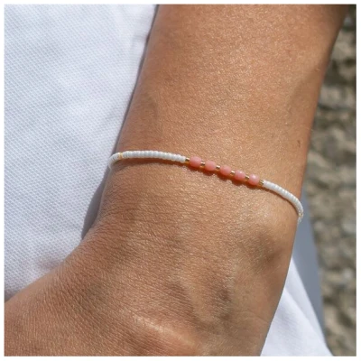 juni Boho Perlenarmband "Koralle"