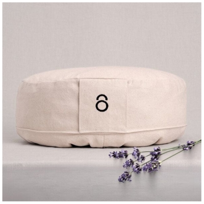 noneedformore Yoga & Meditationskissen ⦁ Bio Baumwolle ⦁ Bio Dinkelspelz & Lavendel Füllung