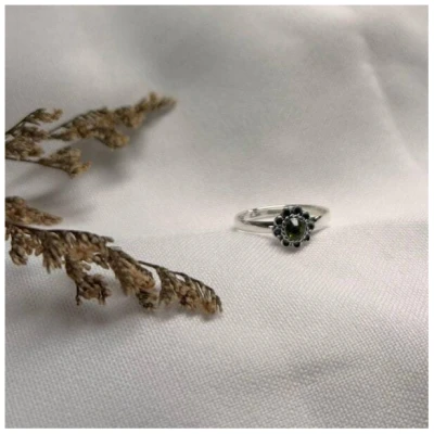 pakilia Ring "Flor oxidada" grün #8