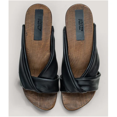AGAZI Damen vegan Sandalen Take Me To Tokyo! Veganes Ã-ko-Leder Schwarz