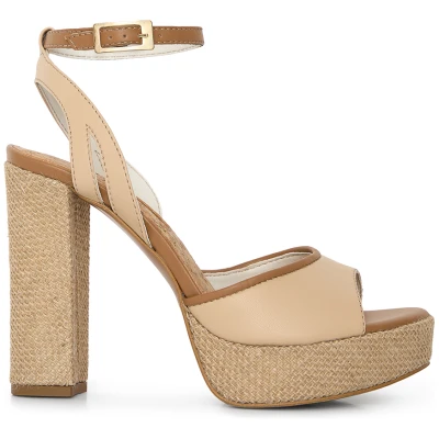 AGAZI Damen vegan Sandalen Wedge Beige