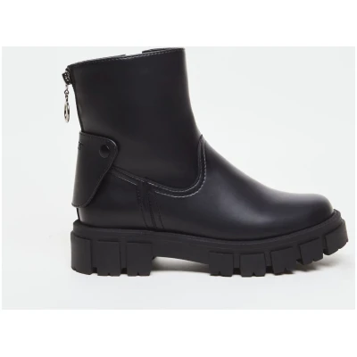 AGAZI Damen vegan Stiefel 2in1 Kama Vegan Eco-Leather Schwarz