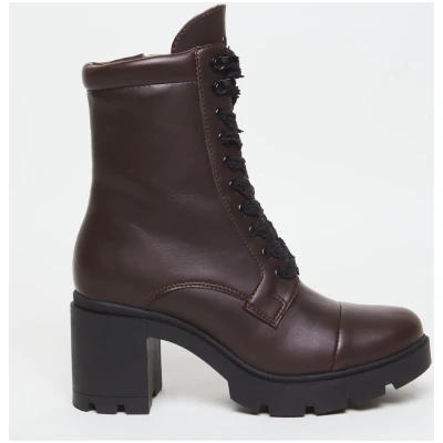 AGAZI Damen vegan Stiefel Aga Schokoladenbraun