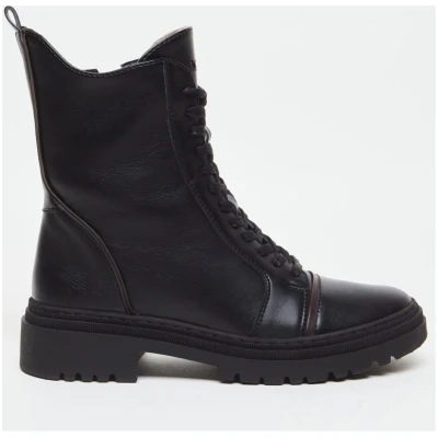 AGAZI Damen vegan Stiefel Edi Schwarz