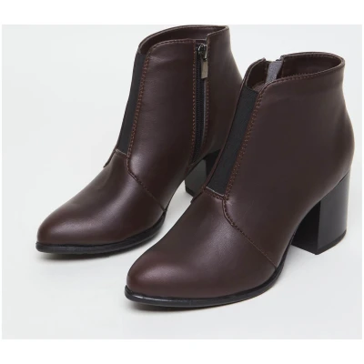 AGAZI Damen vegan Stiefel Hana Schokoladenbraun