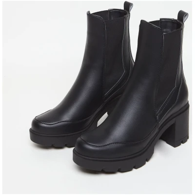AGAZI Damen vegan Stiefel Vicky Vegan Eco-Leder Schwarz
