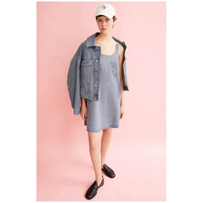ARMEDANGELS Damen vegan Kleid Naava Nebel Grau
