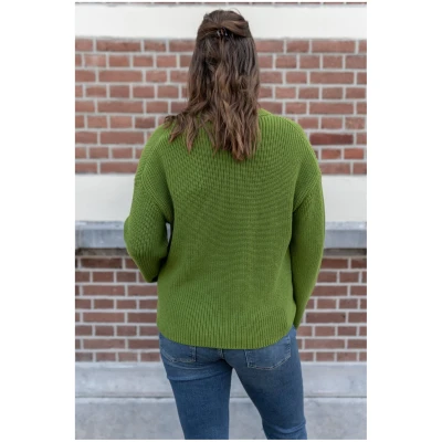 ARMEDANGELS Damen vegan Pullover Nuriaas GrÃ¼n