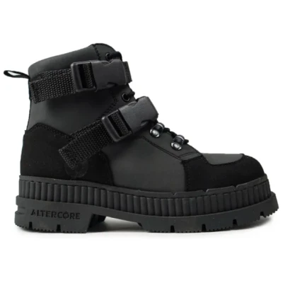 Altercore Damen vegan Stiefel Crash Black