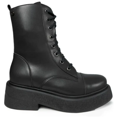 Altercore Damen vegan Stiefel Levant Schwarz
