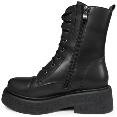 Altercore Damen vegan Stiefel Levant Schwarz